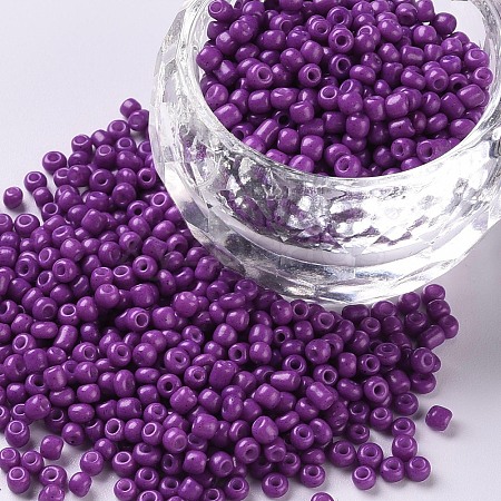 Baking Paint Glass Seed Beads SEED-US0003-2mm-K11-1