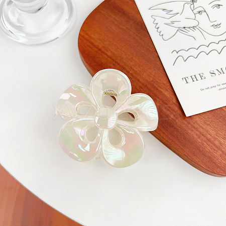 Hollow Flower Plastic Claw Hair Clips PW-WG85813-02-1