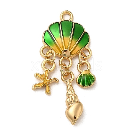 Alloy Enamel Pendants FIND-Z006-11A-KCG-1