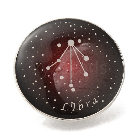 Twelve Constellation Creative Alloy Badges Constellation Brooches JEWB-S033-01P-G-1