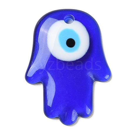 Blue Evil Eye Resin Pendants CRES-D012-01D-1