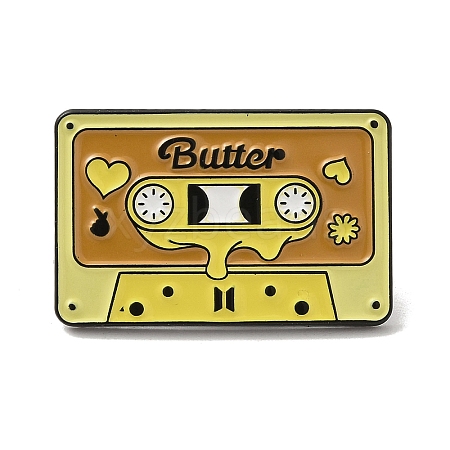 Word Butter Radio Alloy Enamel Pin Brooch JEWB-B014-04A-1