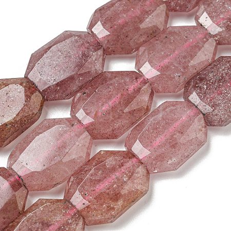 Natural Strawberry Quartz Beads Strands G-P544-B01-01-1