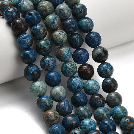 Natural Chrysocolla Beads Strands G-C289-B02-10mm-1