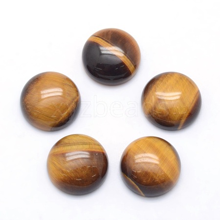 Natural Tiger Eye Cabochons X-G-P393-R12-12mm-1