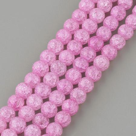 Synthetic Crackle Quartz Beads Strands GLAA-S134-6mm-03-1