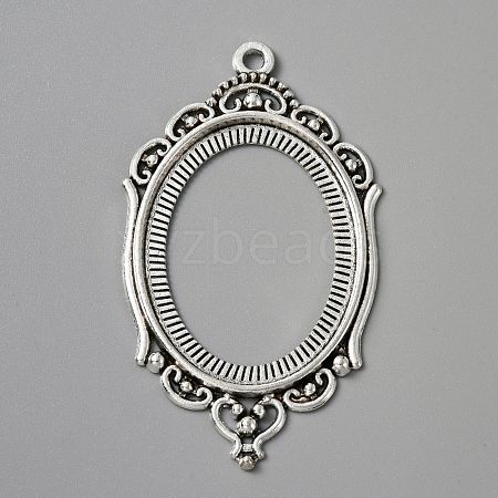 Zinc Alloy Pendant Cabochon Settings FIND-WH050-70AS-1