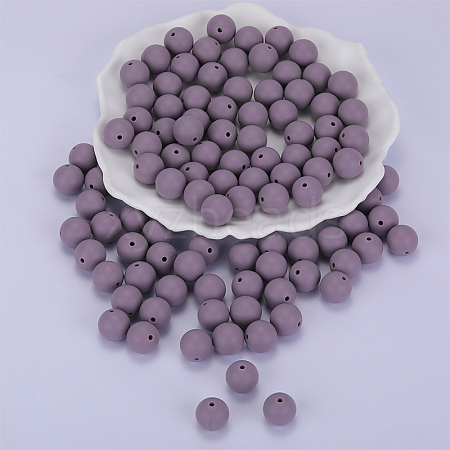 Round Silicone Focal Beads SI-JX0046A-102-1