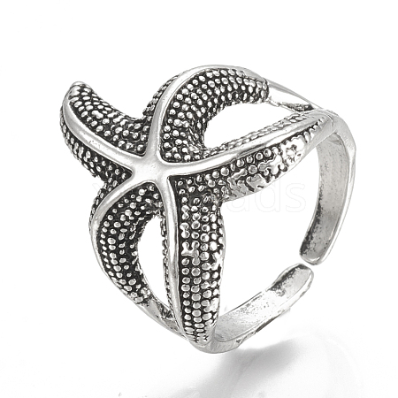 Alloy Cuff Finger Rings RJEW-N027-34-1