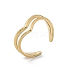 12Pcs Ion Plating(IP) 304 Stainless Steel V-Shaped Open Cuff Rings for Women RJEW-G312-04G-2