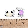 UV Plating Alloy with Mixed Color Glass Rhinestone Pendants FIND-M018-32P-3