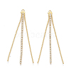 Brass Big Chain Tassel Pendants X-KK-S355-003-NF-2