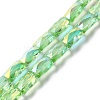 Transparent Electroplate Glass Beads Strands GLAA-Q099-J01-09-1