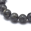 Natural Larvikite Bead Stretch Bracelets X-BJEW-K212-B-046-2