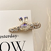 Alloy Rhinestone Alligator Hair Clips PW-WGD34E5-01-1