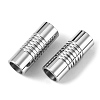 304 Stainless Steel Magnetic Clasps with Glue-in Ends STAS-R063-09-3