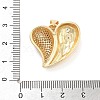 Brass Micro Pave Clear Cubic Zirconia  Pendants KK-C064-01G-3