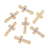 Evil Eye Zinc Alloy Enamel Connector Charms ENAM-TAC0021-14KCG-01-1