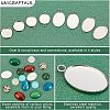 Unicraftale DIY Flat Round & Oval Stone Pendant Making Kit DIY-UN0003-08-4