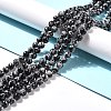 Synthetic Snowflake Obsidian Beads Strands G-E568-03A-4