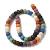 Natural Lava Rock Dyed Beads Strands G-Z036-A01-19-2