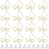 SOFPLATE 28Pcs Bowknot Shape Brass Earring Hook DIY-SP0001-06G-1