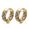 Rack Plating Brass Micro Pave Cubic Zirconia Hoop Earrings EJEW-H016-23G-1