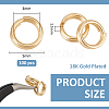 2Sets Brass Keychain Clasps KK-BC0014-47B-2