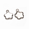 Flower 201 Stainless Steel Pendants Cabochon Settings STAS-D111-18-1