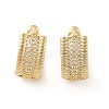 Rack Plating Brass Micro Pave Clear Cubic Zirconia Hoop Earrings for Women EJEW-G394-04B-G-1