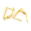 Brass Hoop Earring Findings with Latch Back Closure KK-M286-18G-2