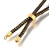 Braided Cotton Cord Slider Bracelet Making MAK-R001-01G-06-3