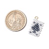 Cylinder Seed Flat Round Pendants PALLOY-MZ00594-04-2