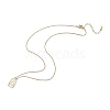 Arch Brass Pendant Necklaces NJEW-H051-05G-4