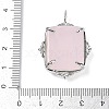 Natural Rose Quartz Pendants G-I381-01P-03-3