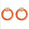 2Pcs Alloy Spring Gate Rings PW-WG34274-05-1