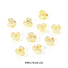 Electroplated 3-petal Flower Resin Cabochons MRMJ-R128-15G-2