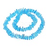 Electroplate Transparent Glass Beads Strands EGLA-R114-01G-2