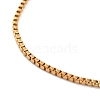 Ion Plating(IP) 304 Stainless Steel Box Chain Necklace for Women NJEW-C011-01G-2
