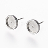 Tarnish Resistant 304 Stainless Steel Stud Earring Settings STAS-L195-02B-1