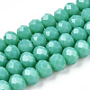 Opaque Solid Color Imitation Jade Glass Beads Strands EGLA-A044-P1mm-D31-1