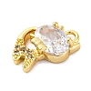 Brass Micro Pave Cubic Zirconia Charms KK-A240-16G-2