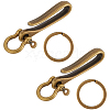 Tibetan Style 2Pcs Alloy Hook Clasps FIND-SC0016-52-6