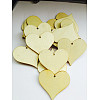 Unfinished Wood Heart Shape Discs Slices Pendants WOCR-PW0001-016B-4