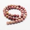 Natural Rhodonite Beads Strands G-J358-03-6mm-2