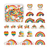  Jewelry 40Pcs 10 Style Zinc Alloy Enamel Pendants ENAM-PJ0001-07-11