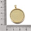 Brass Micro Pave Marine Blue Cubic Zirconia Pendants KK-CBAA632-17G-3
