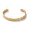 Carved Word Amulet 304 Stainless Steel Cuff Bangles BJEW-P307-04G-2