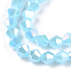 Imitation Jade Electroplate Glass Beads Strands EGLA-A039-J6mm-B03-2