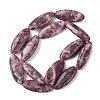 Natural Lepidolite/Purple Mica Stone Beads Strands G-F808-A01-01A-5